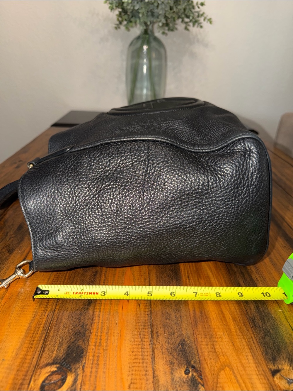 GUCCI Black Pebbled Leather Interlocking GG Soho - Picture 5 of 16